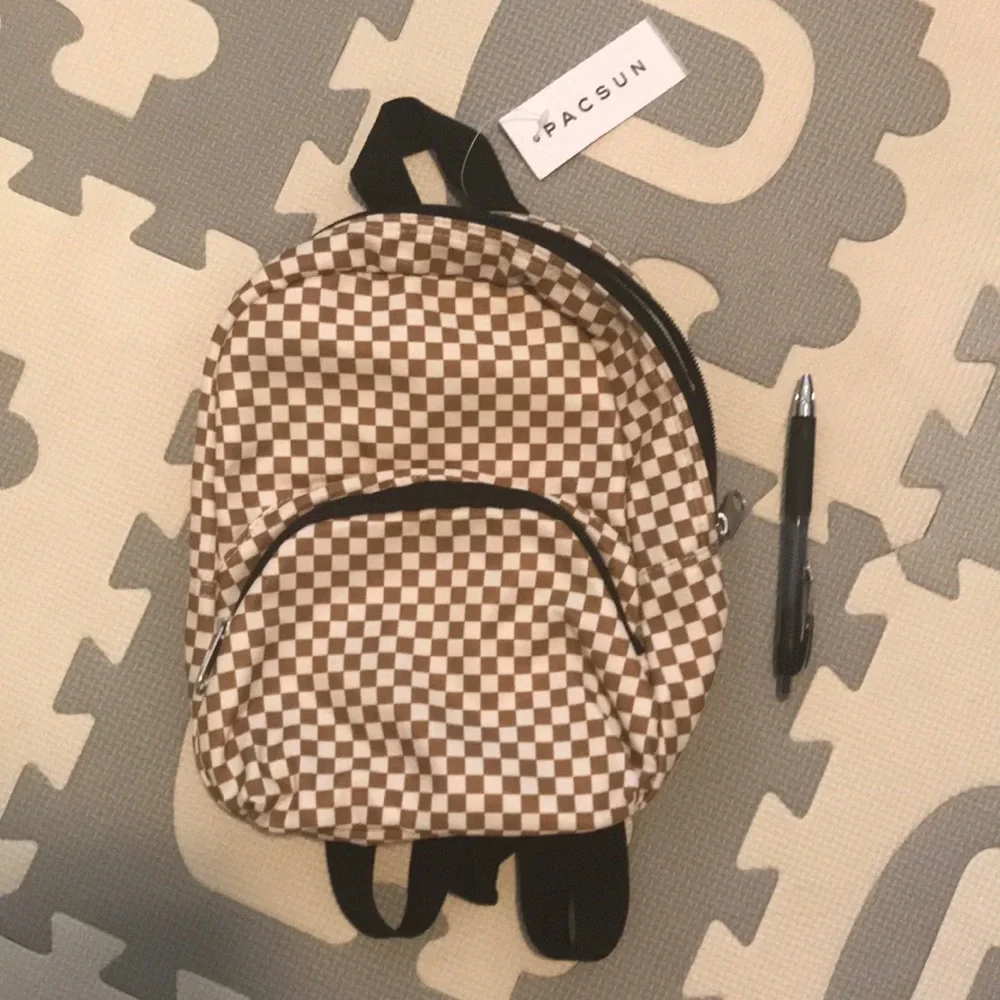 NWT Checkered Mini Backpack